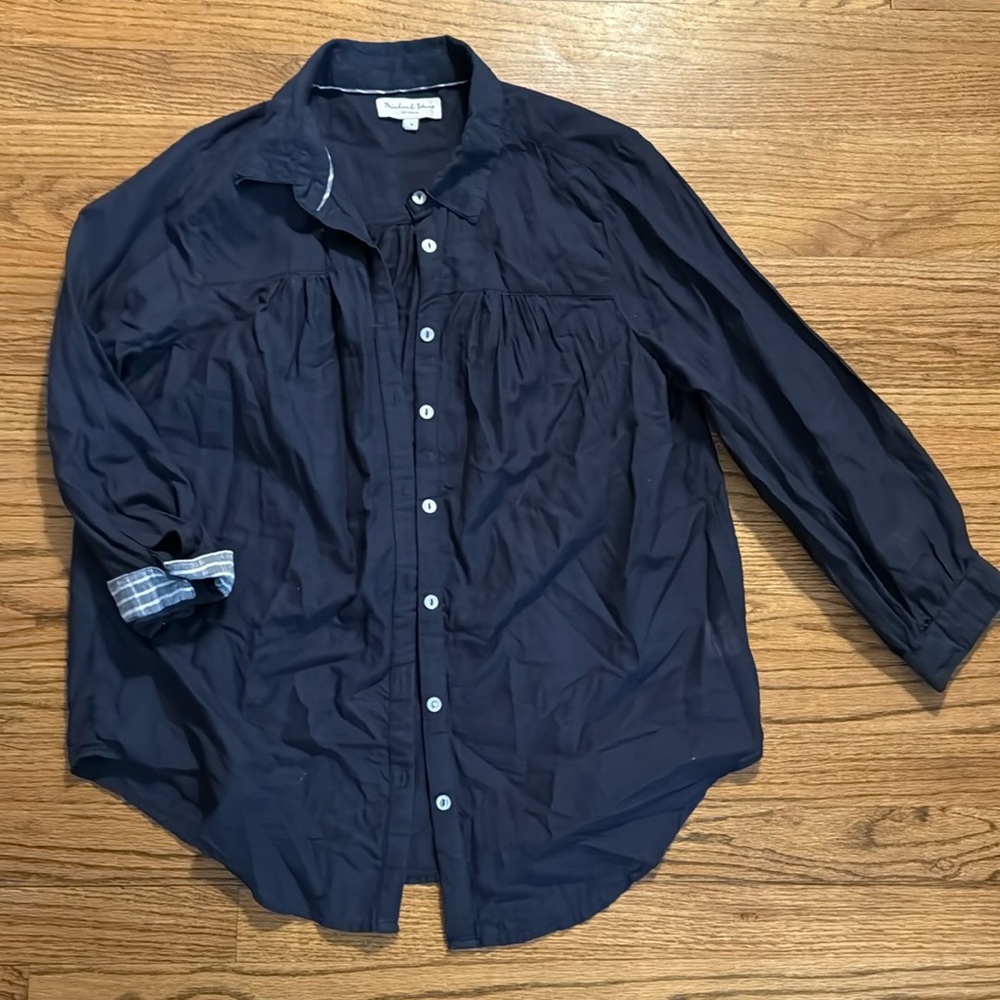 Michael Stars Navy Button Down Shirt